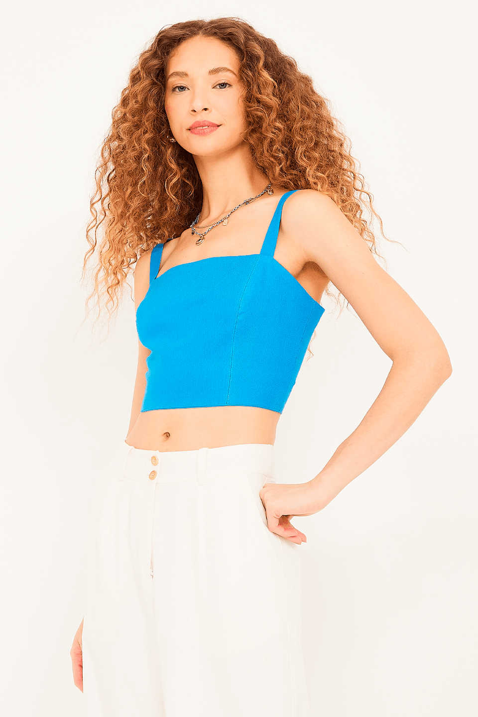 Cropped Fabi Lastex Costas