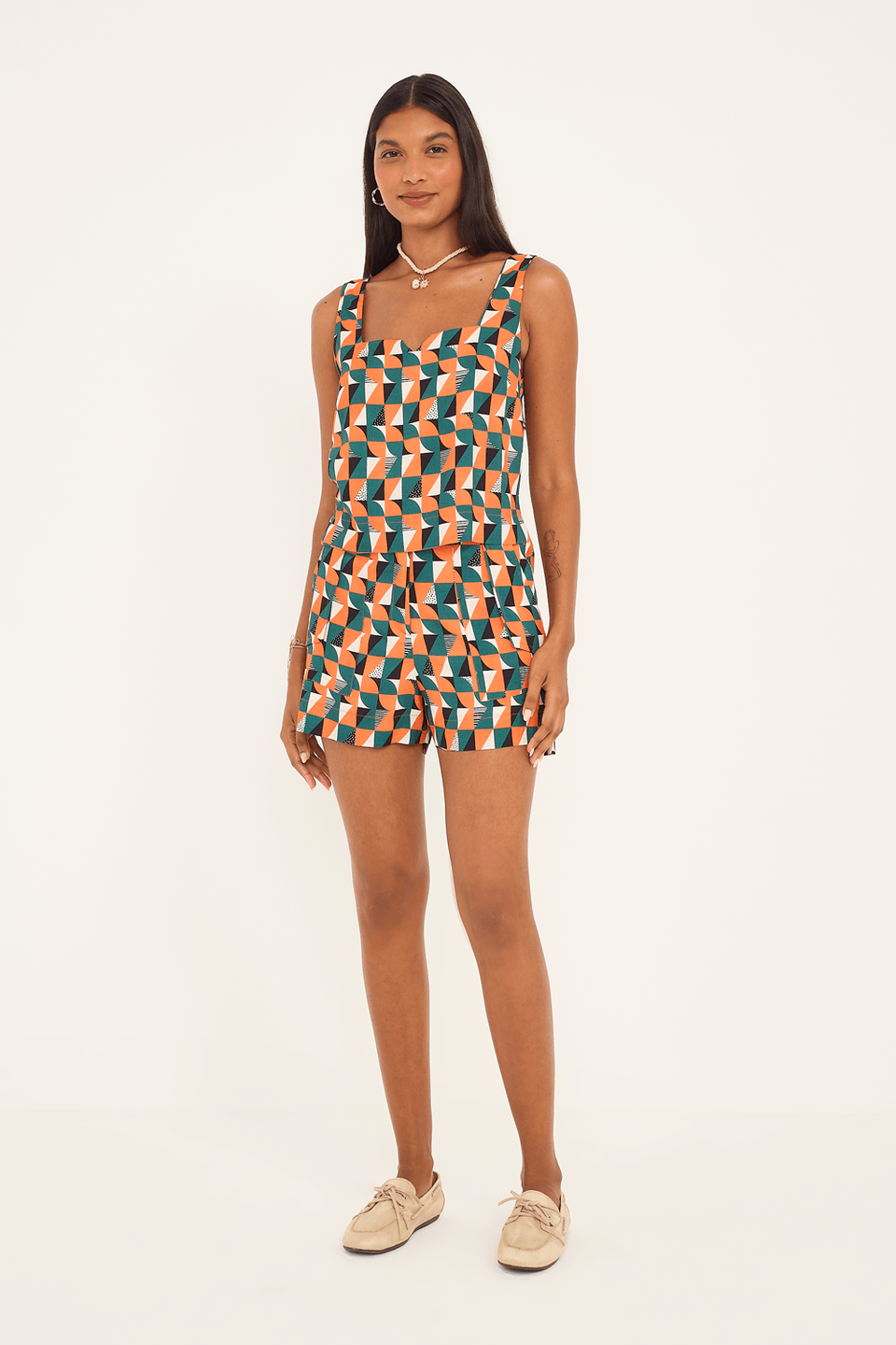 Short Savana Ii Cos Elastico Estampa Ponto de Cor