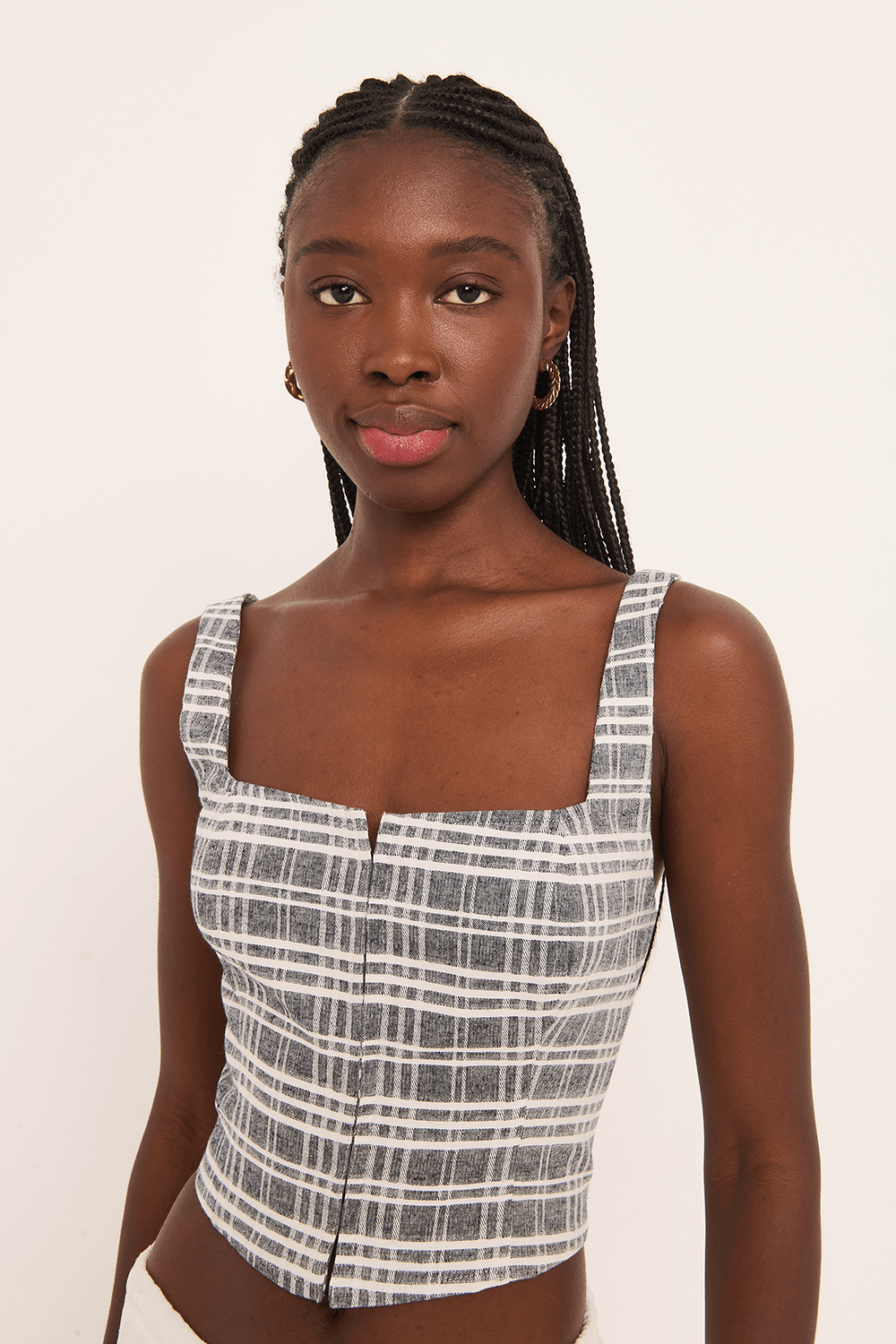 Cropped Dalia Corset Recortado Lastex Costas — Garage Rio