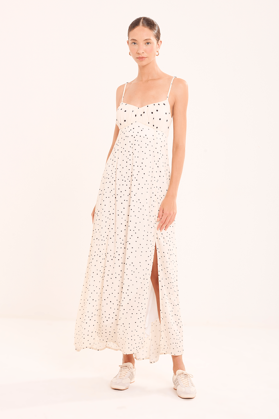 Vestido Midi Franzido Bianca